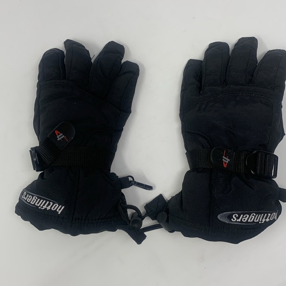 Hot fingers black winter snow ski women’s gloves - Picture 1 of 6